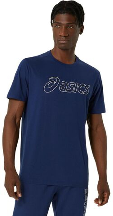 Мужская теннисная футболка Asics Logo Short Sleeve T-Shirt - небесный