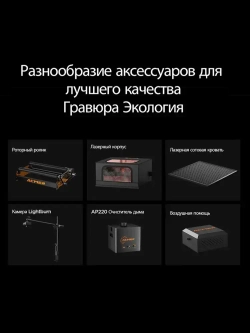 ACMER P1 S Pro 20Вт Лазерный гравер с авто-компрессором 25 л/мин, областью 380*370 мм и резкой фанеры до 25 мм