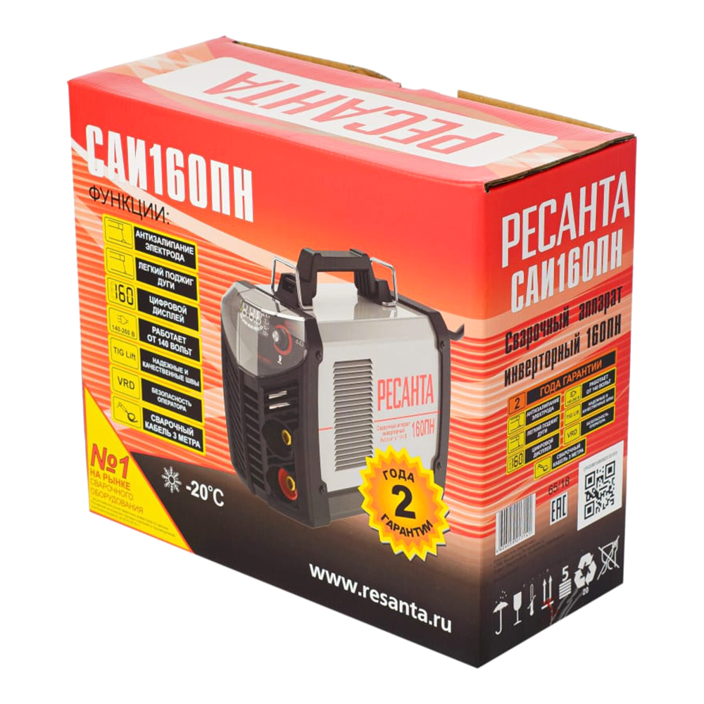 Сварочный аппарат инверторный Ресанта САИ-160ПН