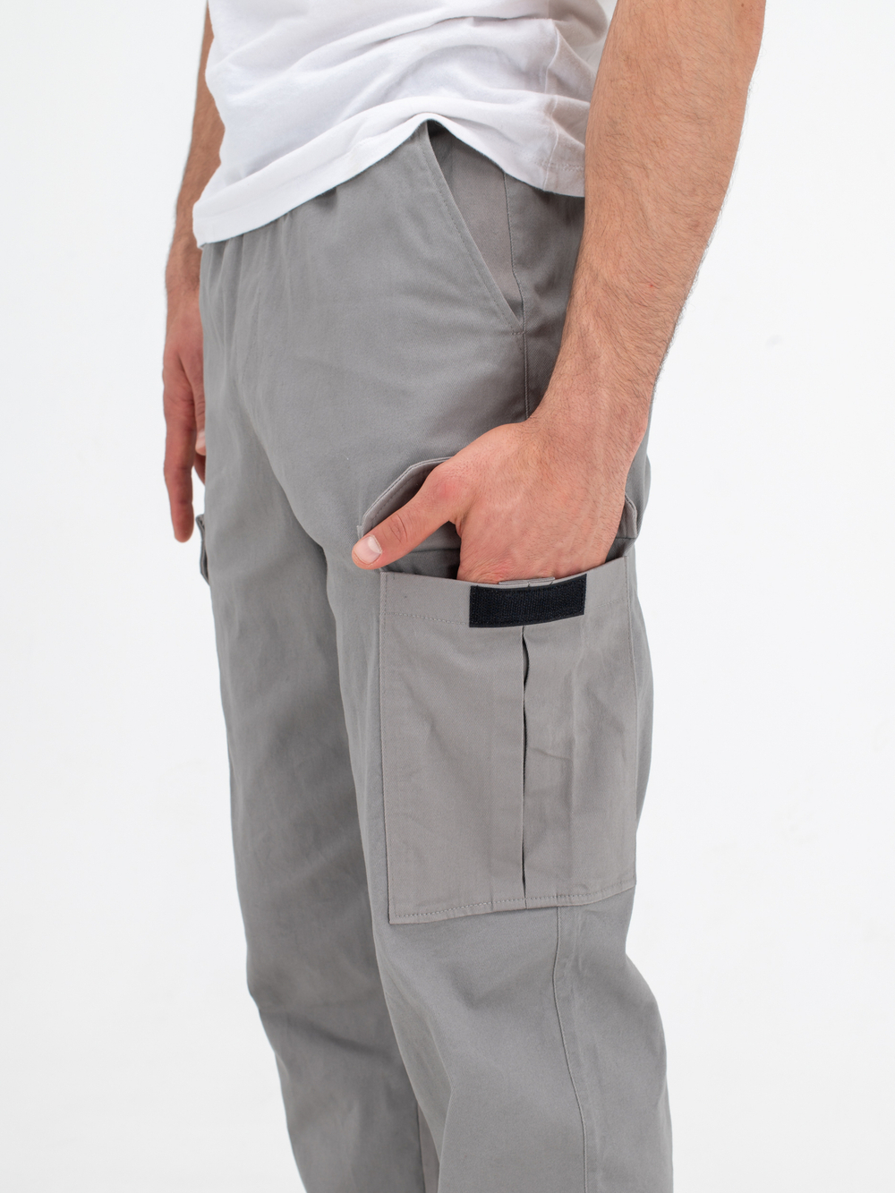 Карго джоггеры прямые. Серые