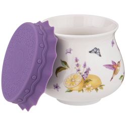 БАНОЧКА С СИЛИКОНОВОЙ КРЫШКОЙ LEFARD "ПРОВАНС ЛАВАНДА" 300 МЛ (КОР=36ШТ.)