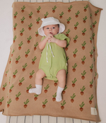 Плед вязаный (редиски)