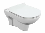 Унитаз подвесной Cersanit CITY CO DPL EO slim c инсталляцией LINK PRO/кнопка ESTETICA белая-хром, с крышкой микролифт, безободковый