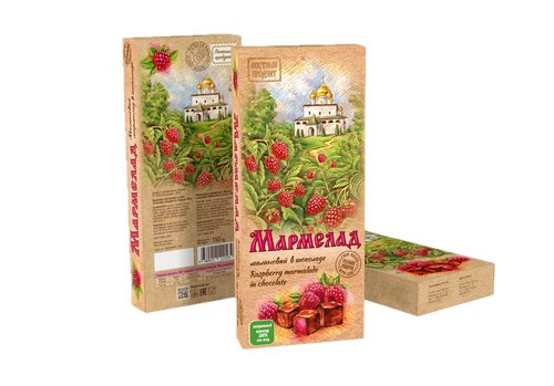 Мармелад 150 г малиновый в темном шоколаде " Православный " СЛАДАРТ.