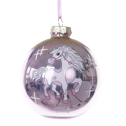 GAEM Украшение новогоднее "Шар с лошадкой", L7 W7 H9 см