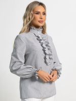 Блуза Санти (бело-серая) Б15622-54М LT Collection