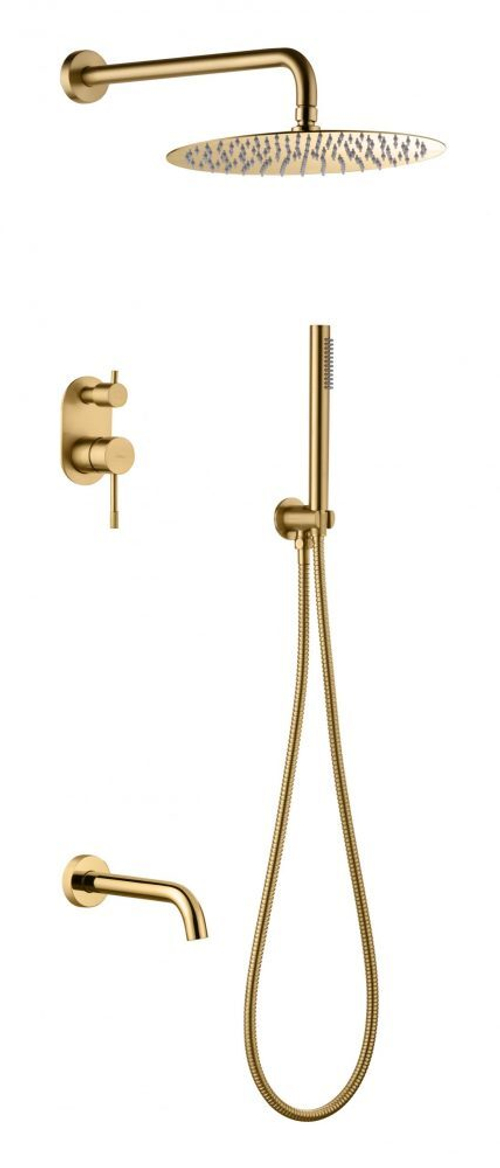 Душевая система c изливом Boheme Uno, матовое золото