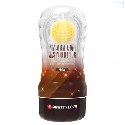 Мужской мастурбатор Stellar с внутренним стимулятором, желтый