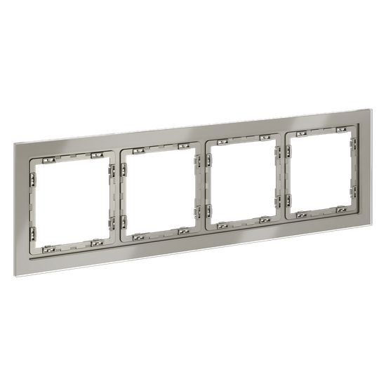 Рамка стеклянная VOLTUM S70 на 4 поста, (шелк, стекло)