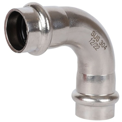 ROMMER Угольник 90° 18x18 из нержавеющей стали прессовой