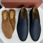 Лоферы Loro Piana с меховой стелькой