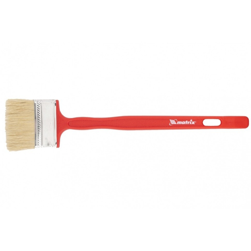 83359 Кисть радиаторная для эмалей, 70х12 мм, натуральная щетина, пластиковая рукоятка, Matrix