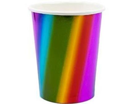 Стаканы "Фольгированная радуга"