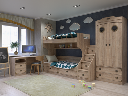 Детская спальня Мираж-1 комплект №1