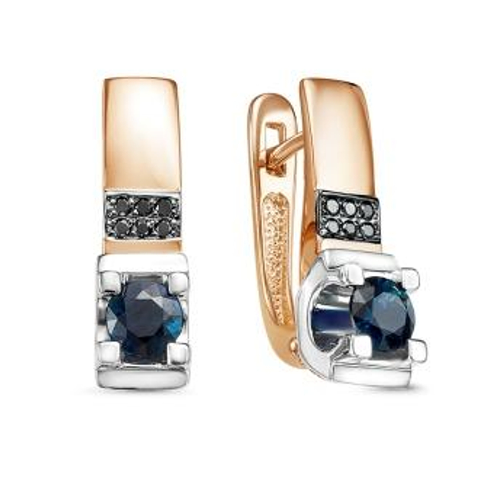 Серьги из золота с сапфирами