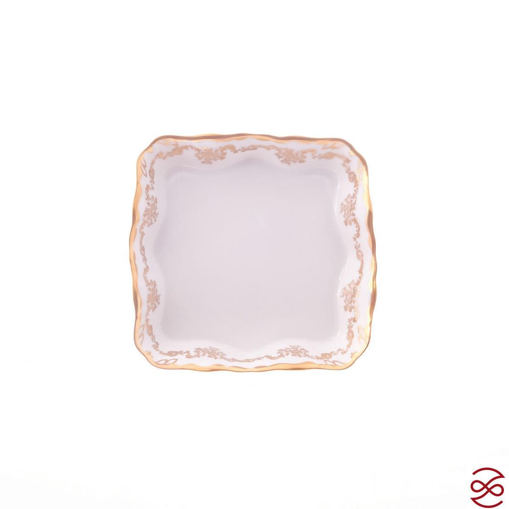 Конфетница квадратная на ножке Queen's Crown Кастел 19см