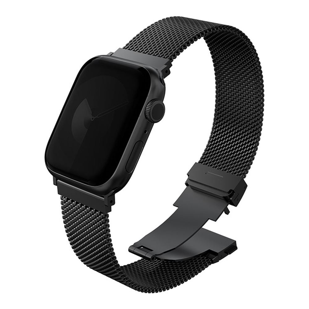 Ремешок Uniq Dante PRO для Apple Watch 44/45/46/49 мм металлический сетчатый (Графитовый)