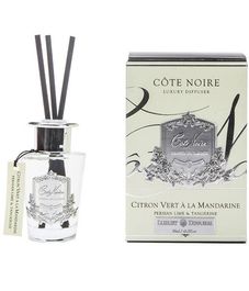 Зеленый лимон, ароматический диффузор в серебряном декоре, Cote Noire