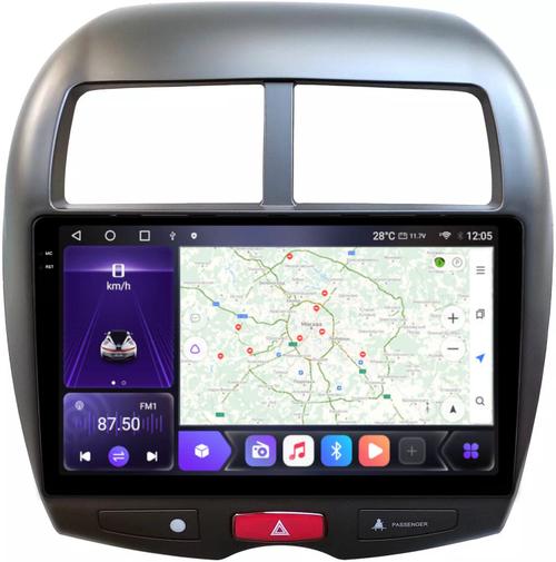 Магнитола для Mitsubishi ASX, Peugeot 4008, Citroen C4 Aircross 2010-2016 - Kuberg OL-1631 QLed+2K, Android 12, Быстрая, CarPlay, 4G SIM-слот