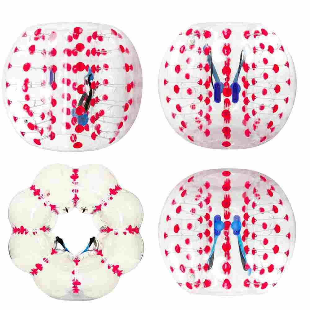 Бампербол ТПУ, диаметр 1,2 м, с красными держателями