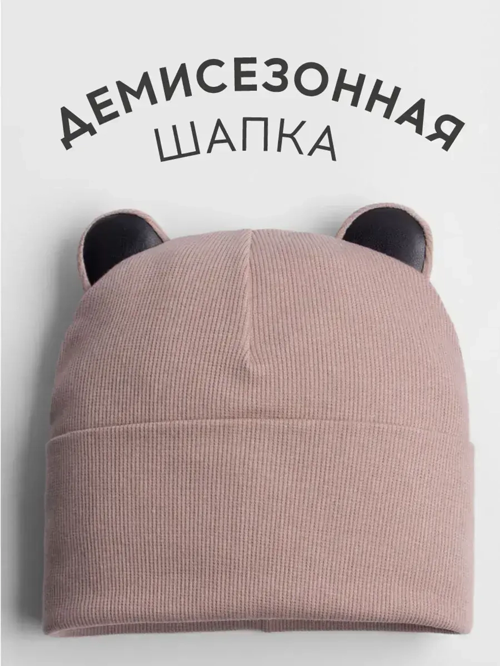 Шапка для мальчика осенняя с ушками