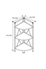 Угловой стеллаж 90х35 - антрацит