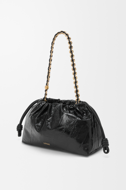 Loewe Средняя сумка Flamenco с имитацией рыбы-миксины, черный