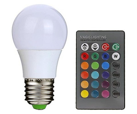 Лампа RGB с пультом 3W R50 E27 D2