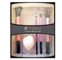 Parisa Набор Кистей для макияжа P-104 (кисть для румян, бровей, теней и растушевки + спонж)