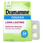 Dramamine, тошнота, длительное действие, 25 мг, 10 таблеток