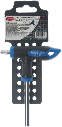 Ключ TORX T40H RF-76740: Г-образный с отверстием ROCKFORCE