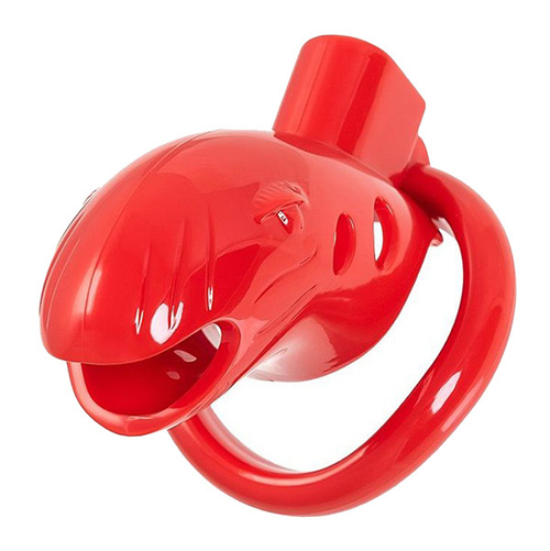 Красный мужской пояс верности 10см из пластика ToyFa Black&Red 901411-9