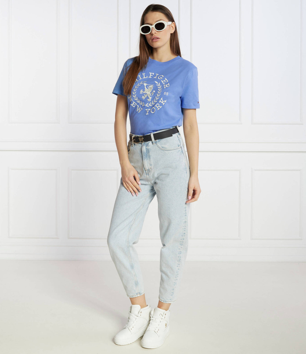 Футболка REG CREST C-NK TEE SS Tommy Hilfiger - голубой(WW0WW41058)