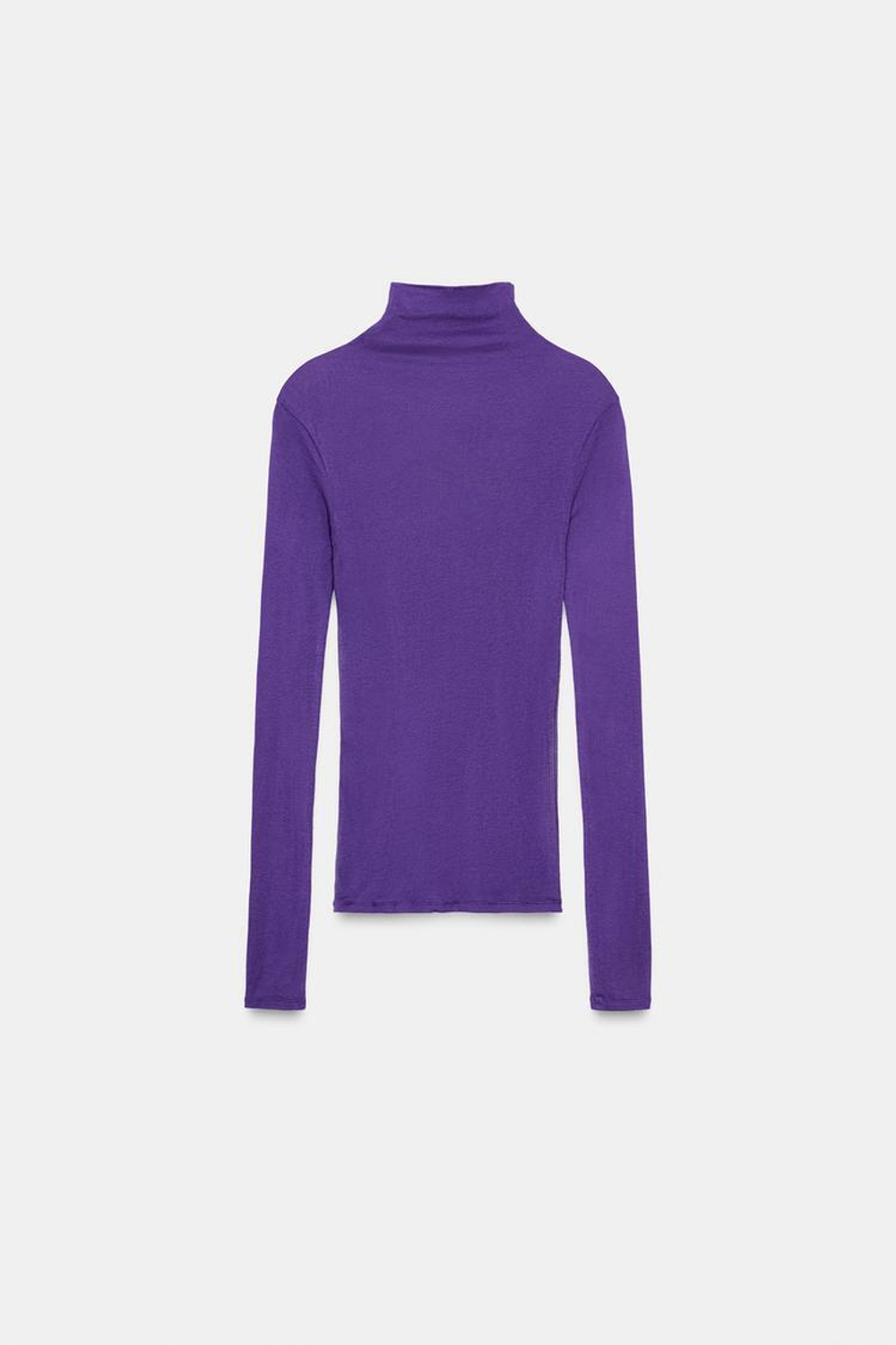 ZARA ФУТБОЛКА ИЗ ХЛОПКА SUPIMA®, ФИОЛЕТОВЫЙ