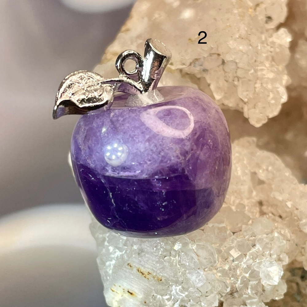 50303  Аметист Яблоко кулон фигурка 20*25мм