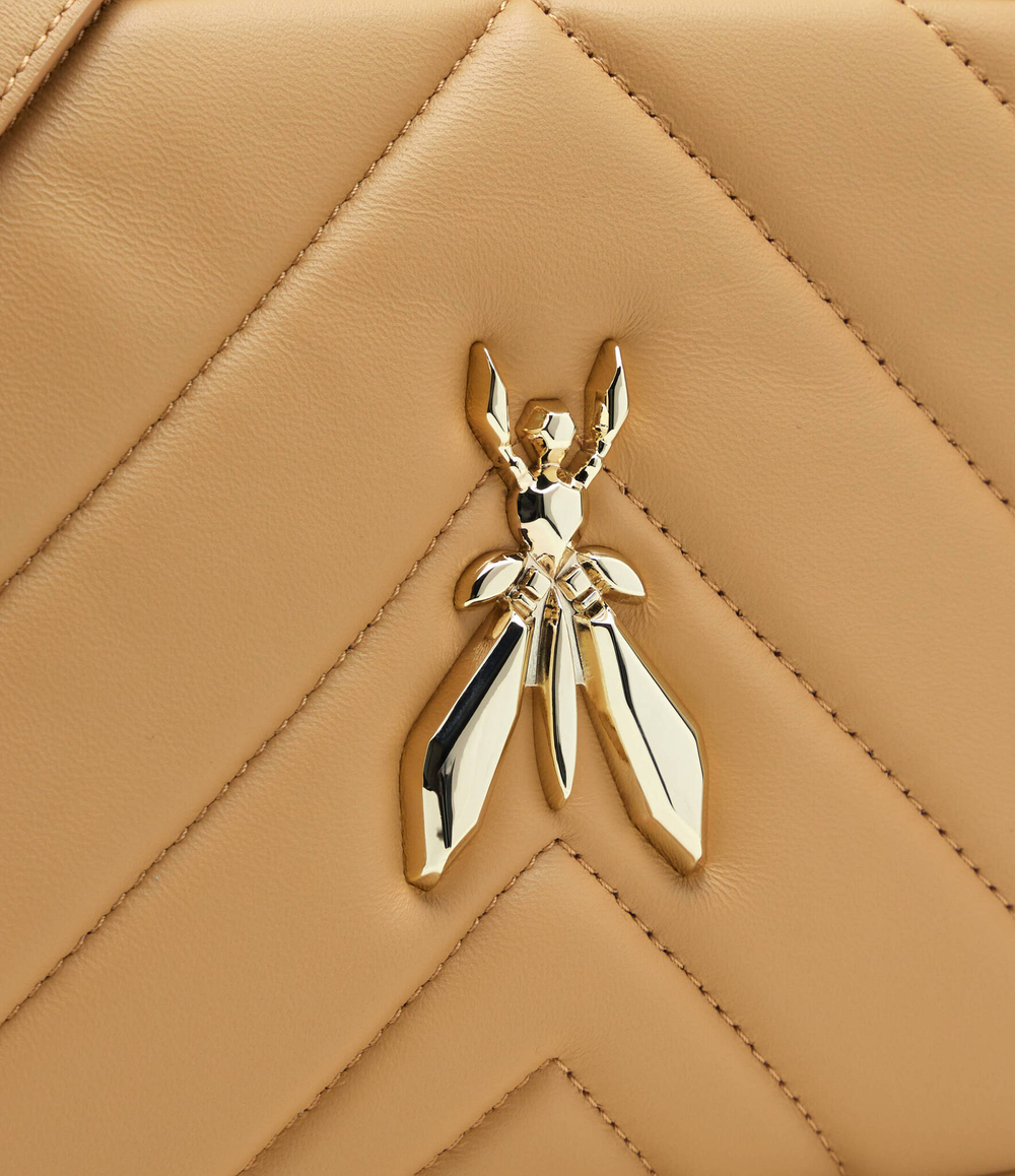 кожаная сумка-мессенджер Patrizia Pepe - светло-коричневый(CB0023 L004)