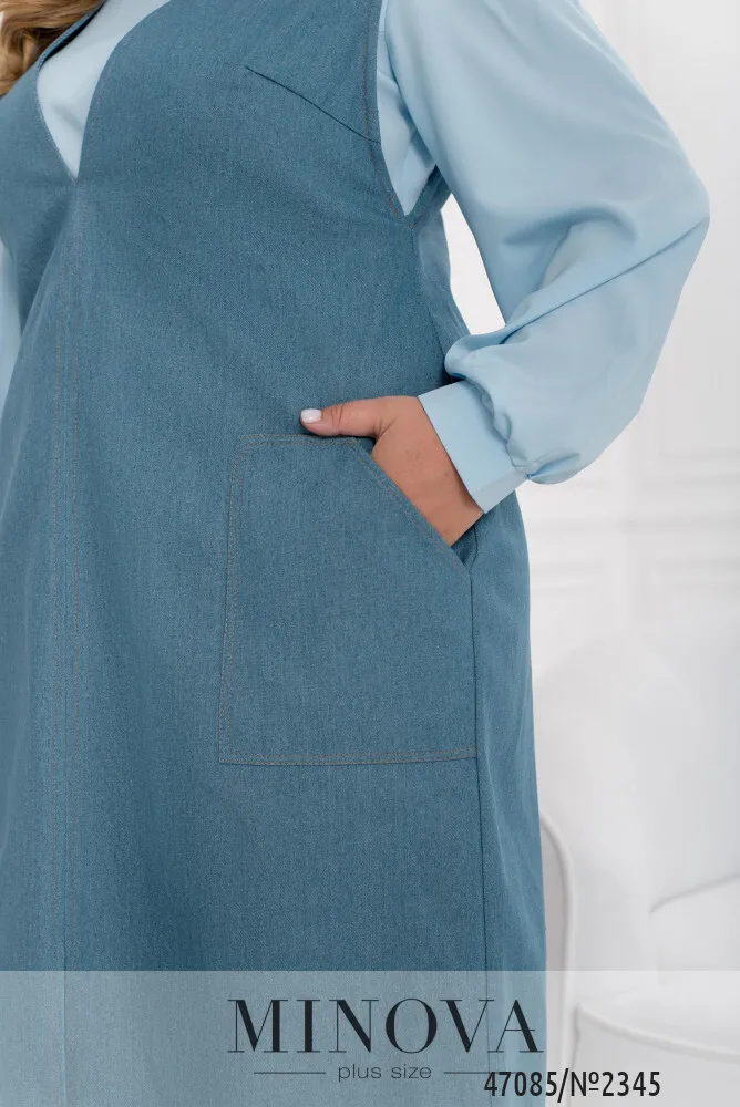 Сарафан 2345-голубой Minova