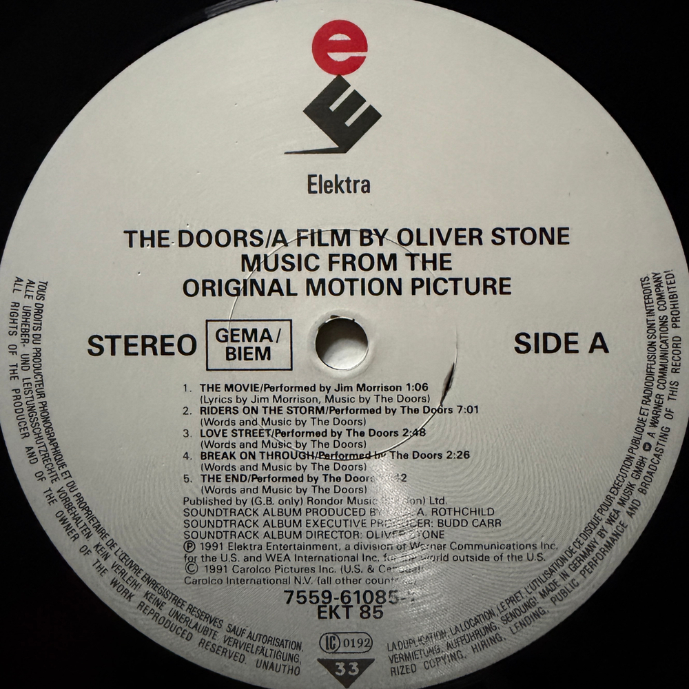 The Doors (Music From The Original Motion Picture) Германия 1991г.
