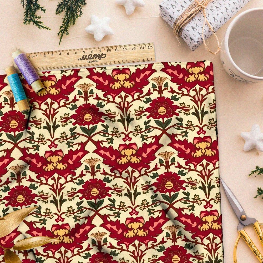 Ткань премиум сатин чудесные моменты