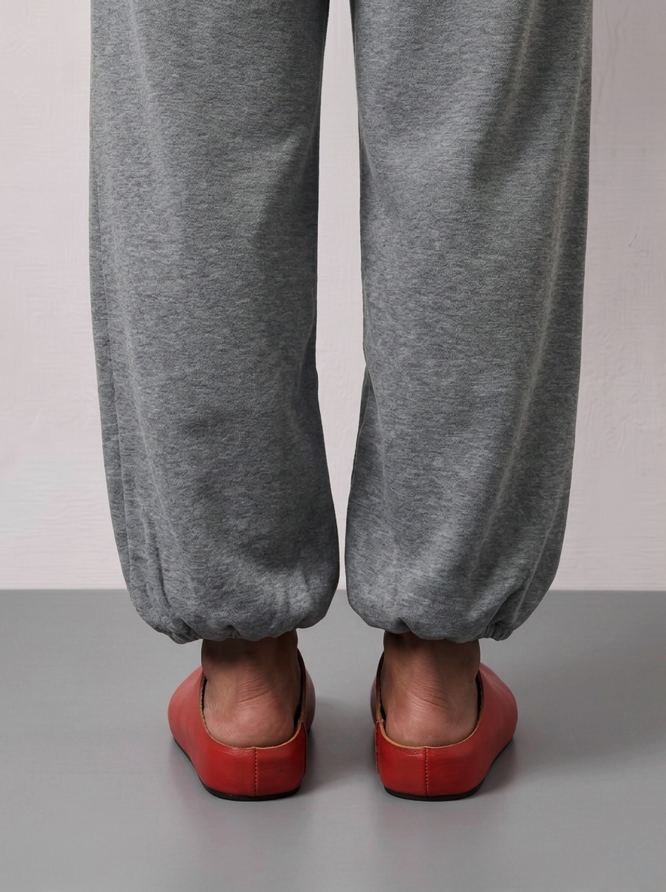 mule red leather