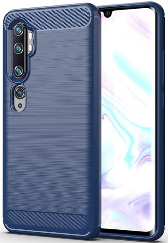 Чехол для Xiaomi Mi Note 10 и Mi Note 10 Pro цвет Blue (синий), серия Carbon от Caseport