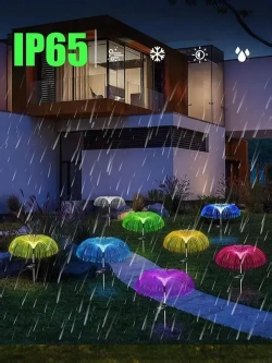 Светильник садовый на солнечной батарее уличный Медуза, 2 шт.