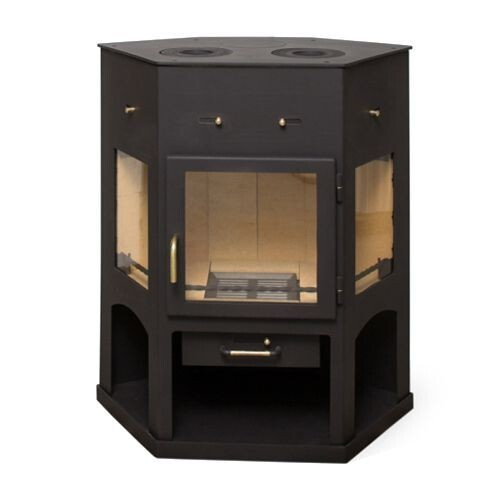 Печь-Камин Енисей с чугунной плитой