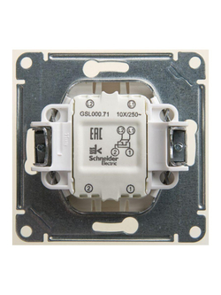Переключатель перекрестный 1-кл. СП Glossa 10А IP20 (сх. 7) 10AX механизм перламутр. SE GSL000671