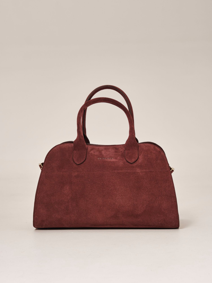 Сумка замшевая бордо