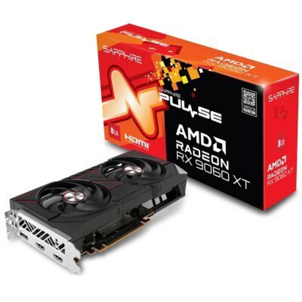 Видеокарта Sapphire AMD Radeon RX 9060 XT Pulse Gaming OC 8Gb 11350-04-20G