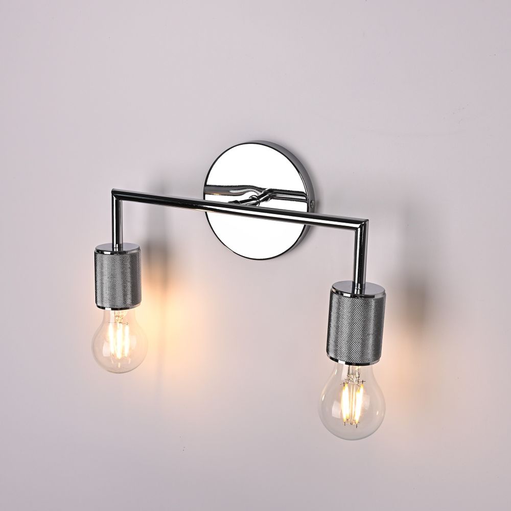 Бра Rh Utilitaire Double Sconce Silver By Imperiumloft