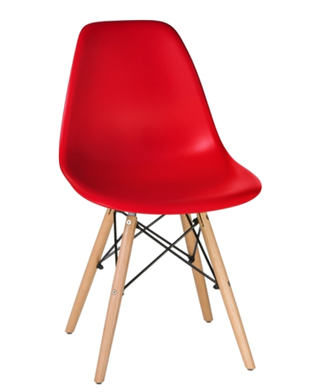Стул обеденный LMZL-PP623, ножки светлый бук, цвет сиденья красный