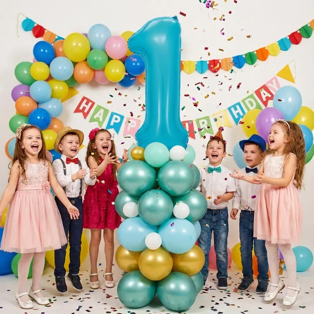 Шар фольгированный 32'/81см «Цифра «1» (голубой)