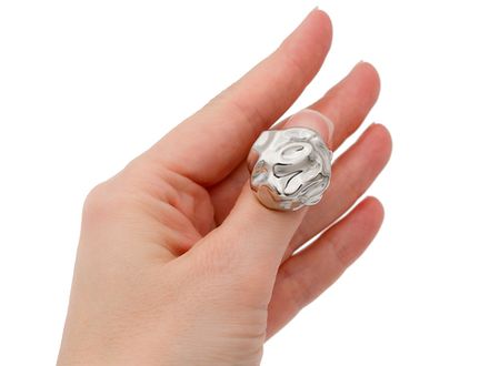 Кольцо "Мятый металл" 23,5мм (уценка)